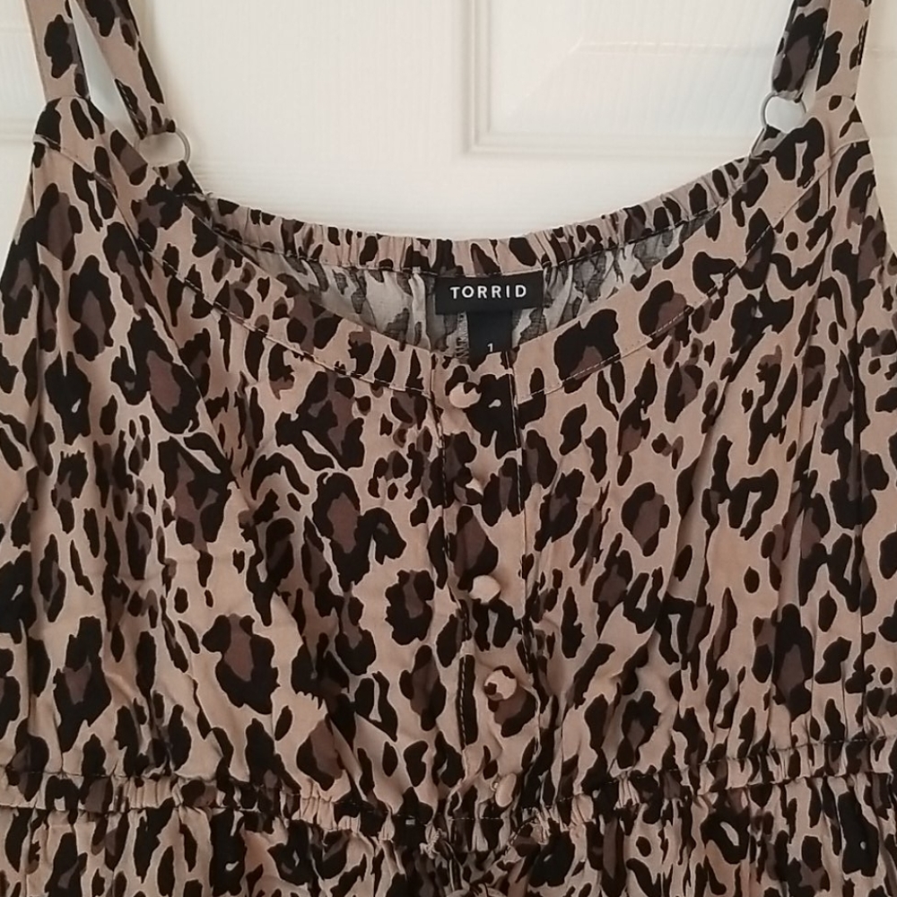 Torrid Animal Print Challis Dress, Size 1